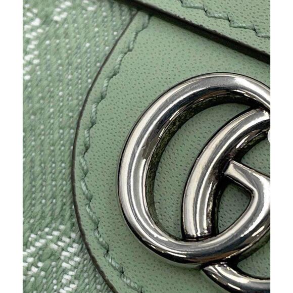 Gucci Ophidia Mini Paille Green GG Supreme Canvas Leather Shoulder Bag - Picture 2 of 4